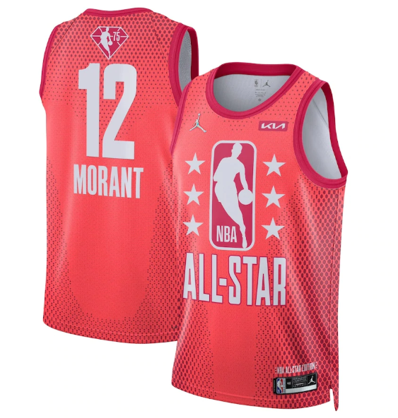 Men's 2022 All-Star #12 Ja Morant Maroon Stitched Basketball Jersey Men's 2022 All-Star #12 Ja Morant Maroon Stitched Basketball Jersey